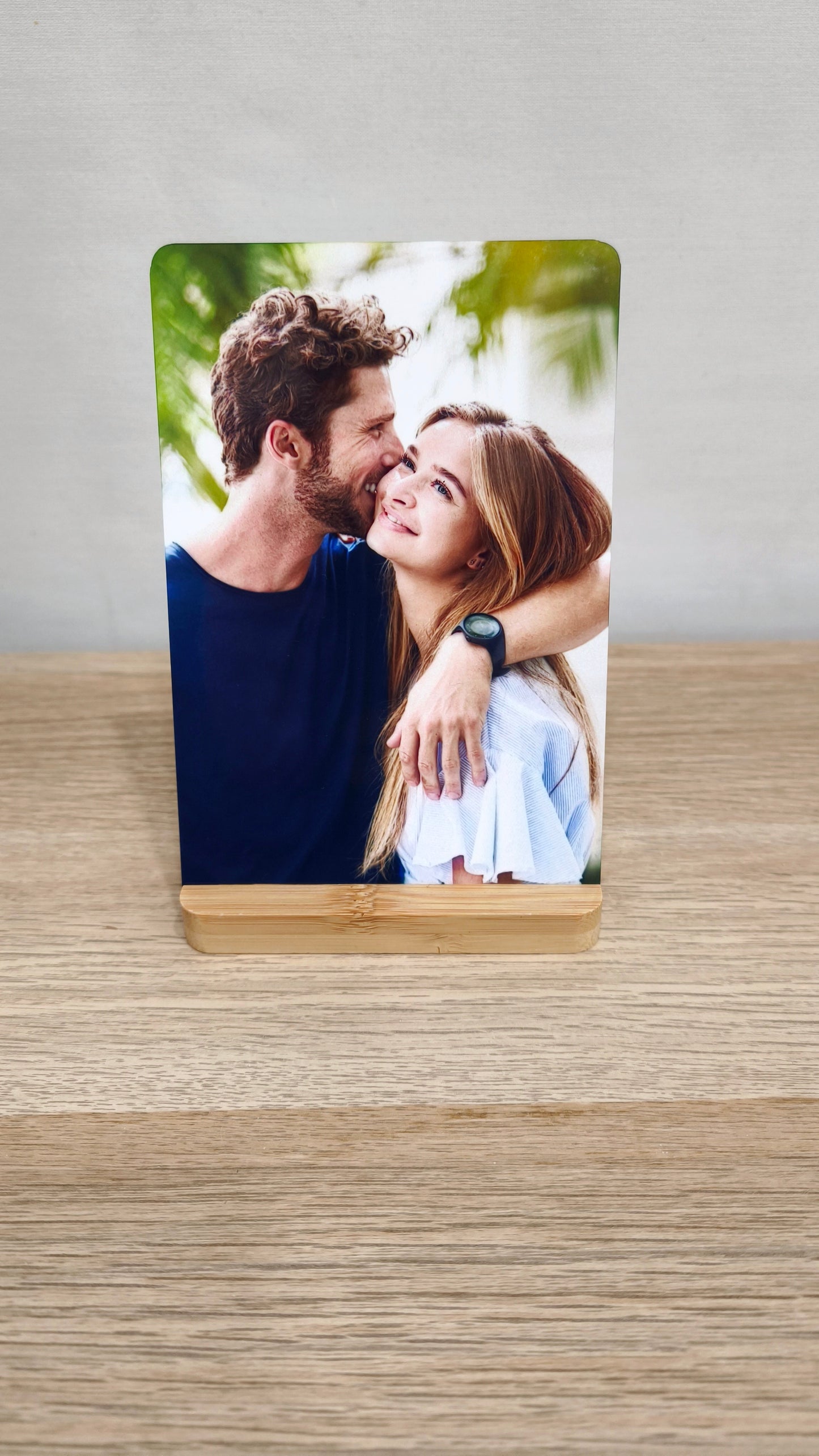 Peana de aluminio con foto personalizada