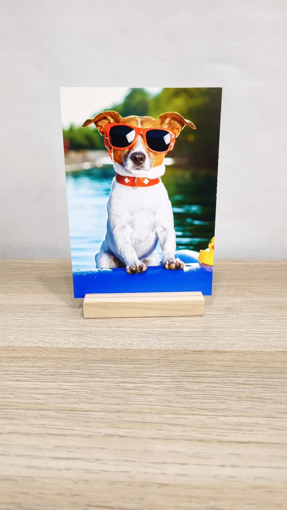 Peana de madera con foto personalizada