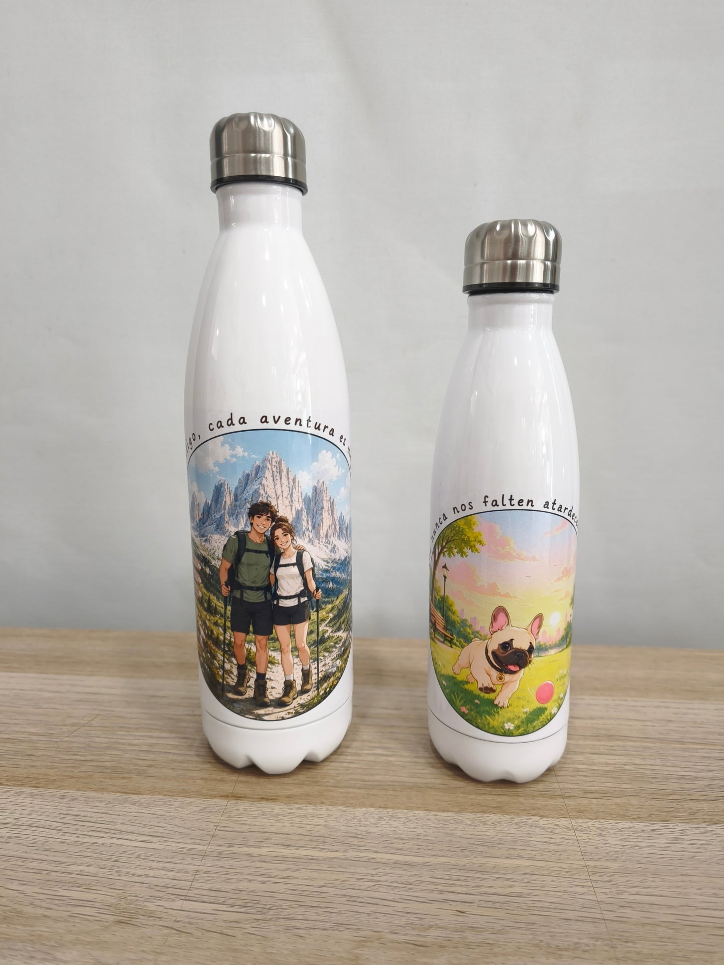 Botella de aluminio personalizada con tu foto